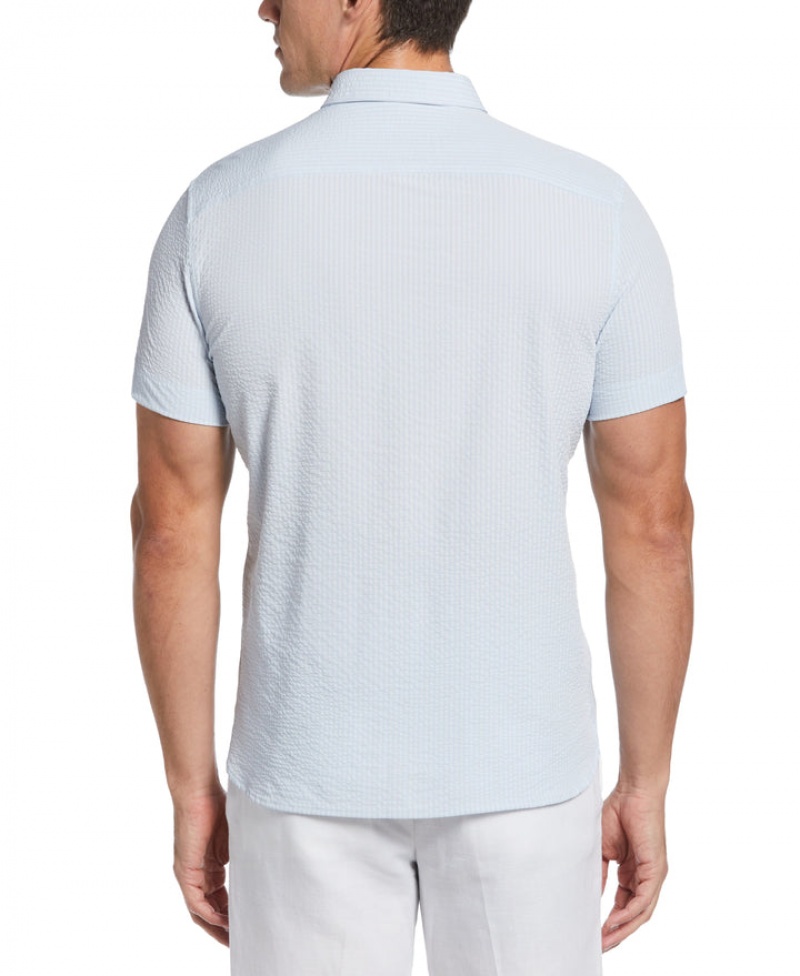 Perry Ellis Total Stretch Seersucker Stretch Shirt Heather | 527IJADZN