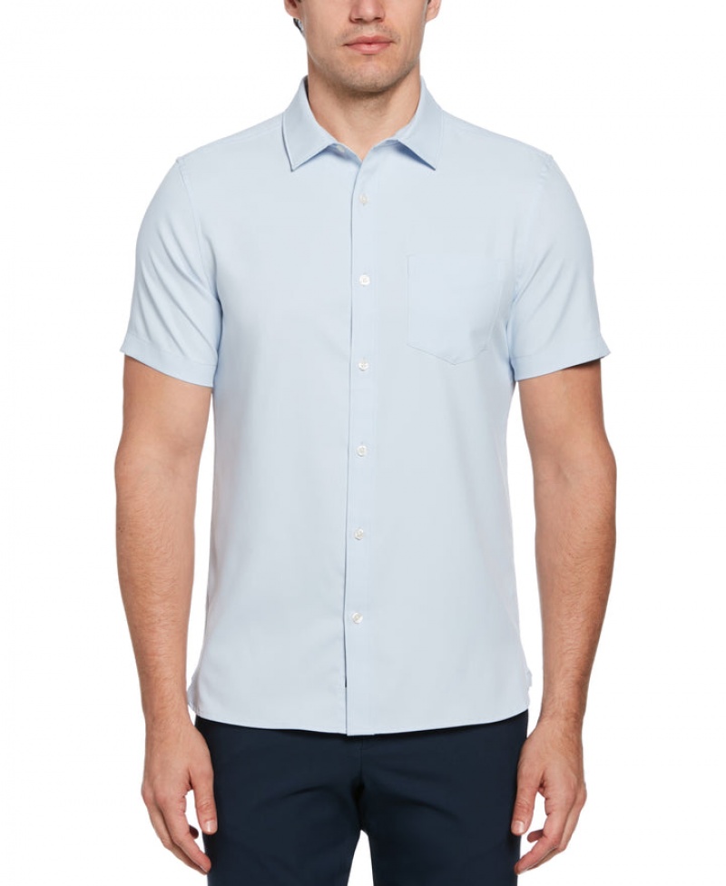 Perry Ellis Total Stretch Slim Fit Solid Shirt Heather | 496LKIXVB