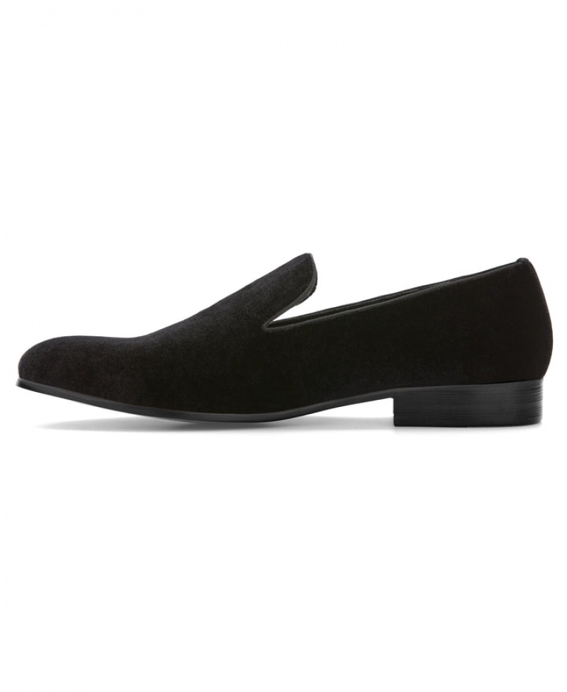 Perry Ellis Velvet Loafers Black | 086UIYVXH