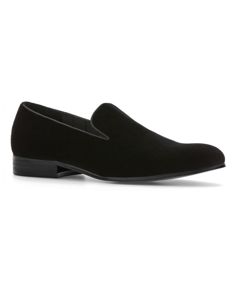 Perry Ellis Velvet Loafers Black | 086UIYVXH