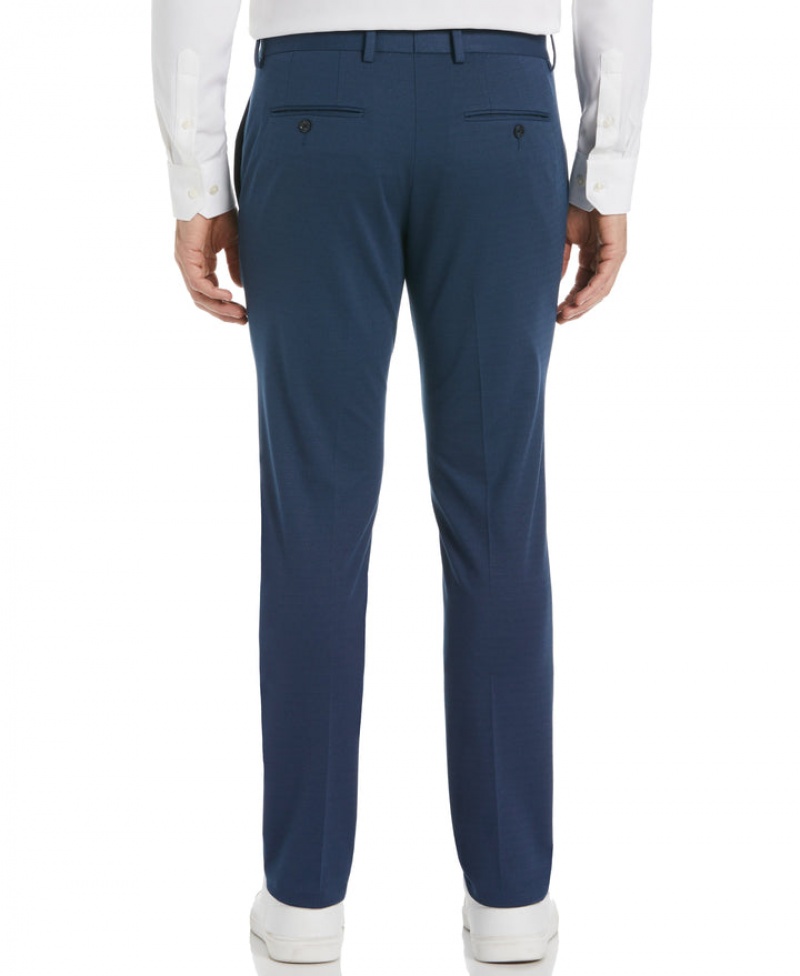 Perry Ellis Very Slim Fit Flat Front Stretch Knit Suit Pant Azure | 398KOTLFX