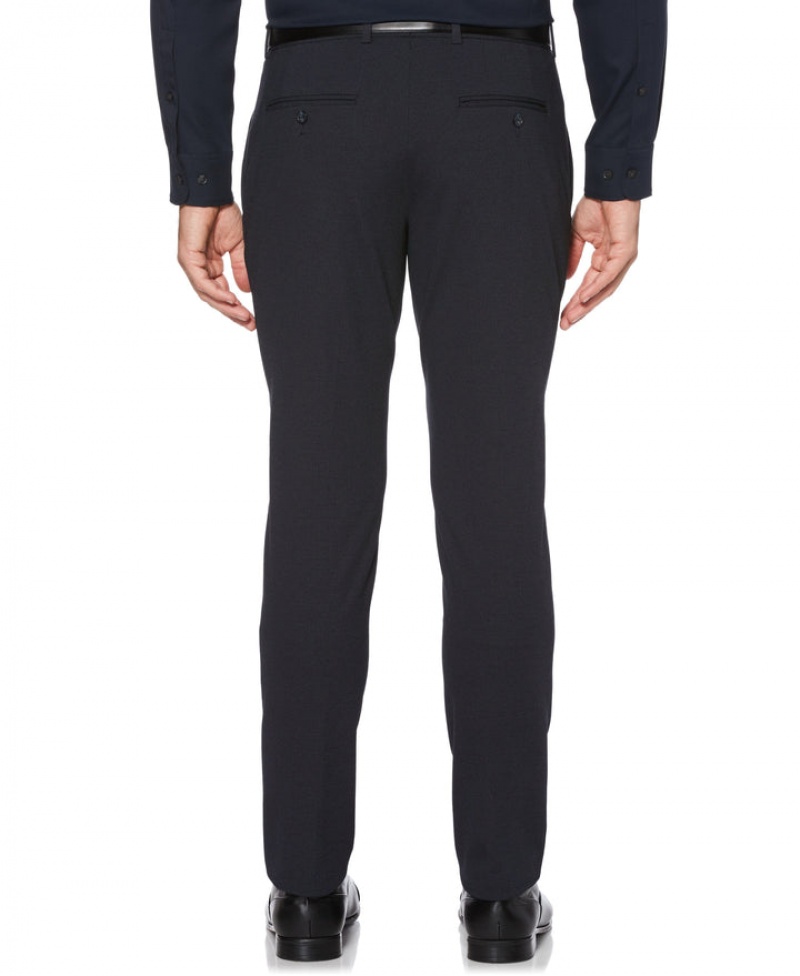 Perry Ellis Very Slim Fit Flat Front Stretch Knit Suit Pant Dark Sapphire | 168BNVGCX