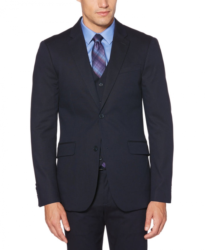 Perry Ellis Very Slim Fit Performance Tech Suit Jacket Dark Sapphire | 051CBWIJG