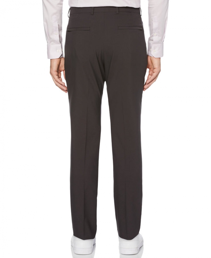 Perry Ellis Very Slim Fit Solid Portfolio Pant Charcoal | 918YVJMCX