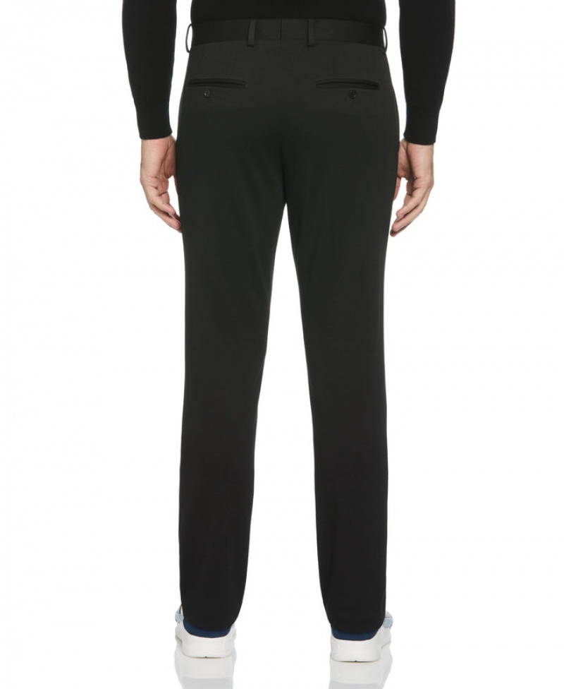 Perry Ellis Very Slim Fit Solid Smart Knit Suit Pant Black | 593VMKAYN