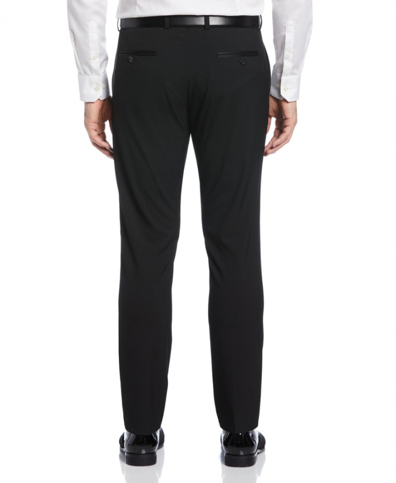 Perry Ellis Very Slim Fit Stretch Tuxedo Pant Black | 796RVQTMO