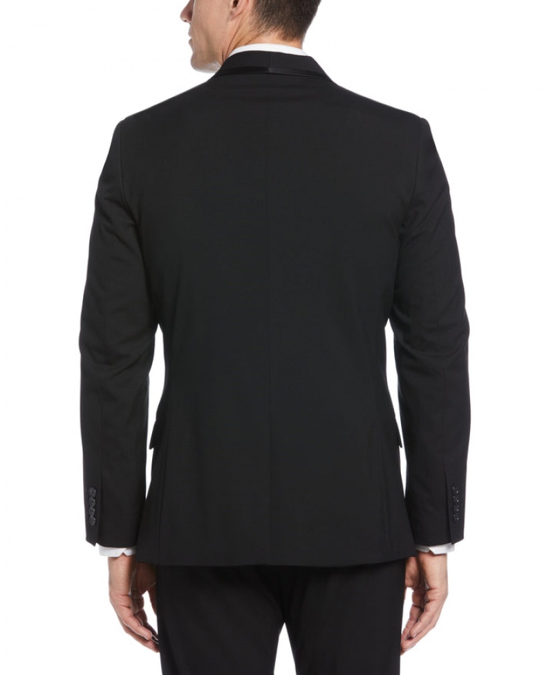 Perry Ellis Very Slim Fit Tuxedo Jacket Black | 971ORUPJE