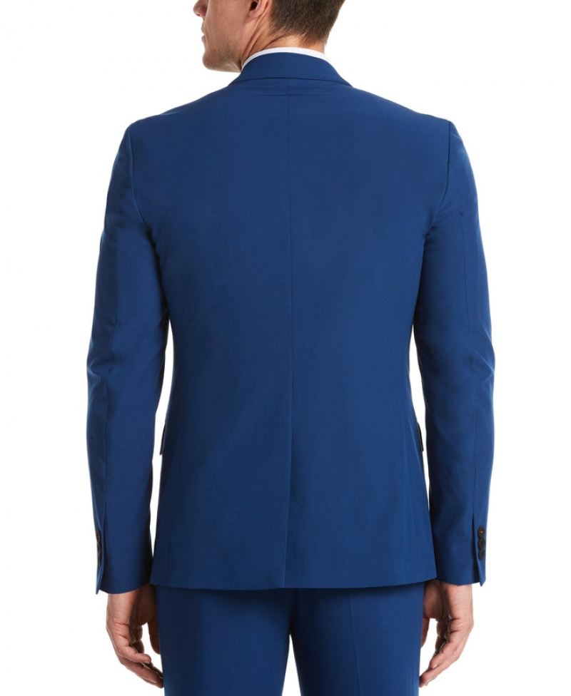 Perry Ellis Very Slim Tech Jacket Bay Blue | 942QGTUPC